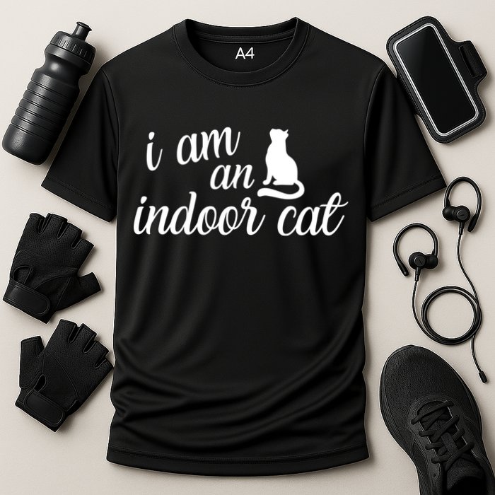 I Am An Indoor Cat Cooling Performance Crew T-Shirt