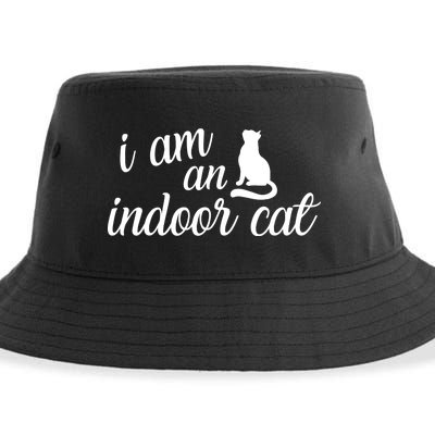 I Am An Indoor Cat Sustainable Bucket Hat