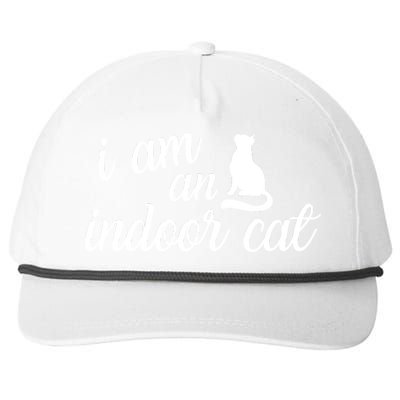 I Am An Indoor Cat Snapback Five-Panel Rope Hat