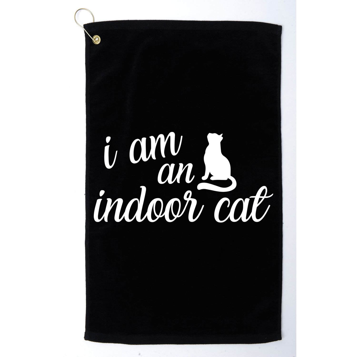 I Am An Indoor Cat Golf Towel