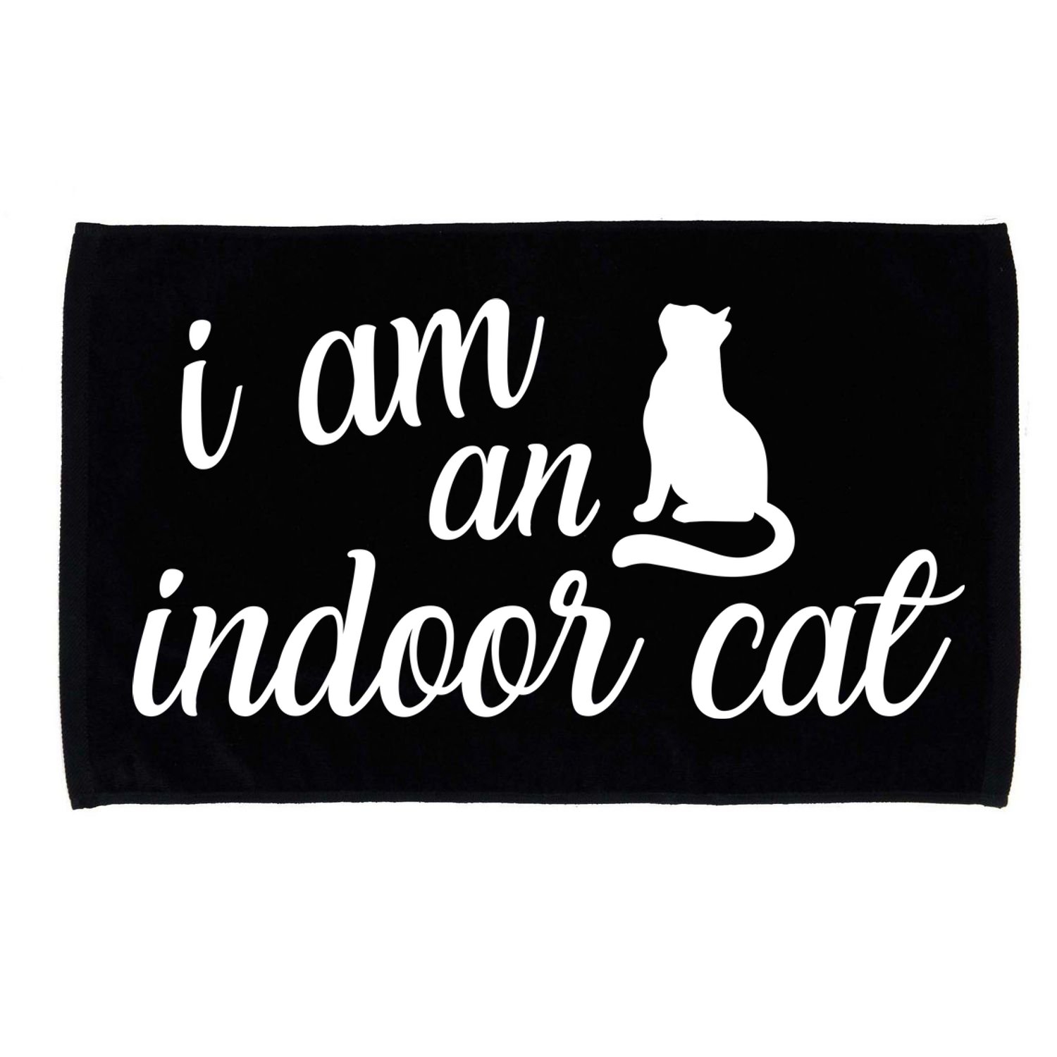 I Am An Indoor Cat Microfiber Hand Towel