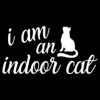 I Am An Indoor Cat Cropped Pullover Crew