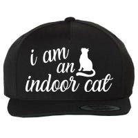 I Am An Indoor Cat Wool Snapback Cap