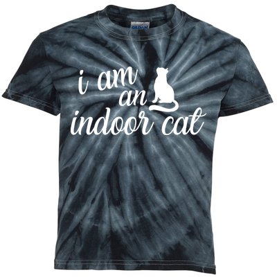 I Am An Indoor Cat Kids Tie-Dye T-Shirt