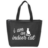 I Am An Indoor Cat Zip Tote Bag