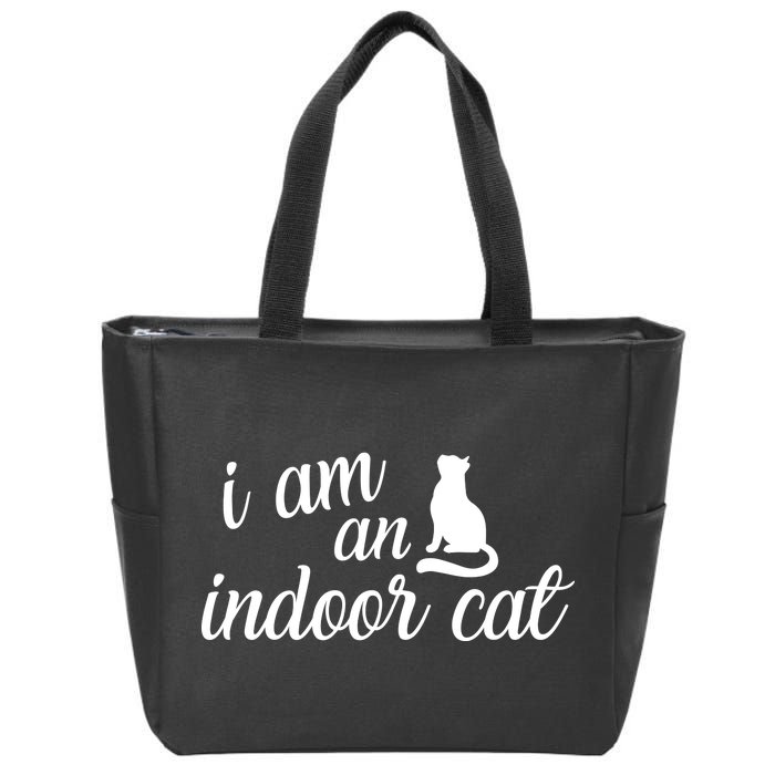 I Am An Indoor Cat Zip Tote Bag