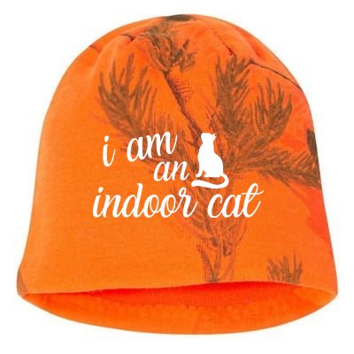 I Am An Indoor Cat Kati - Camo Knit Beanie