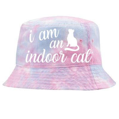 I Am An Indoor Cat Tie-Dyed Bucket Hat