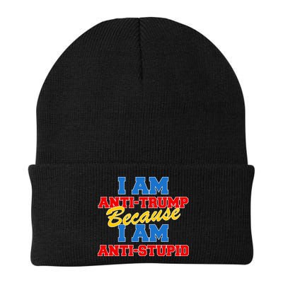 I Am Anti Trump Because I Am Anti Stupid Not My President Knit Cap Winter Beanie