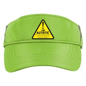 I Am Autistic Autism Warning Sign Adult Drive Performance Visor