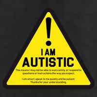 I Am Autistic Autism Warning Sign 25L Jumbo Tote