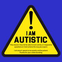 I Am Autistic Autism Warning Sign Womens Tank Top