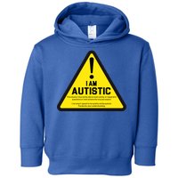 I Am Autistic Autism Warning Sign Toddler Hoodie