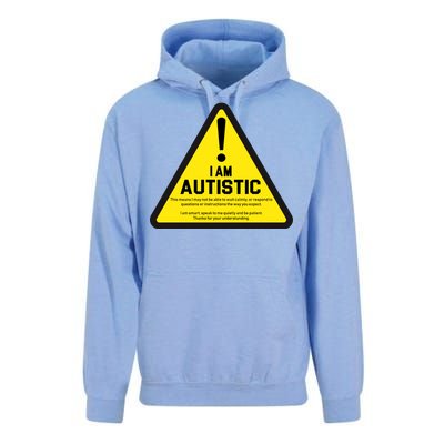 I Am Autistic Autism Warning Sign Unisex Surf Hoodie