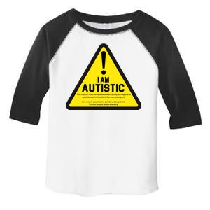 I Am Autistic Autism Warning Sign Toddler Fine Jersey T-Shirt