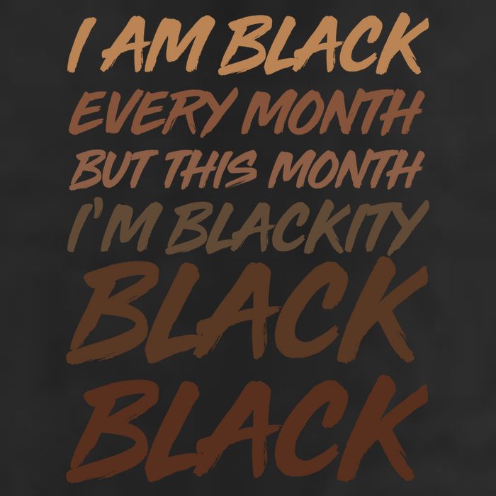I Am Black Every Month But this Month I'm Blackity Black Black Golf Towel