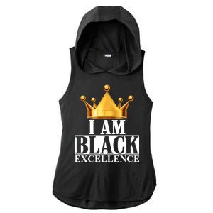 I Am Black Excellence Ladies PosiCharge Tri-Blend Wicking Draft Hoodie Tank