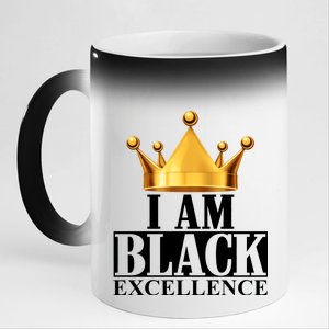 I Am Black Excellence 11oz Black Color Changing Mug