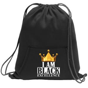 I Am Black Excellence Sweatshirt Cinch Pack Bag