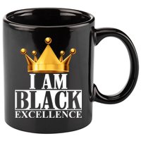 I Am Black Excellence 11oz C Handle Ceramic Mug