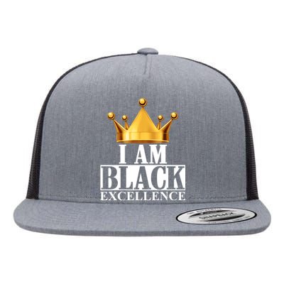 I Am Black Excellence Flat Bill Trucker Hat