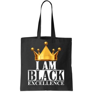 I Am Black Excellence Tote Bag