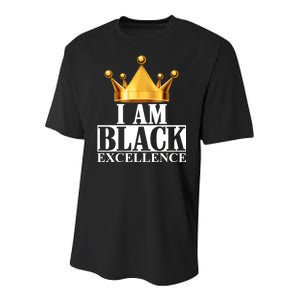 I Am Black Excellence Youth Performance Sprint T-Shirt