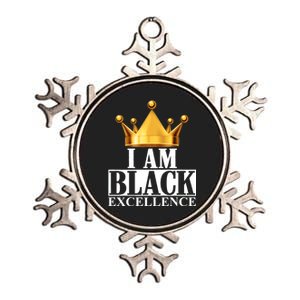 I Am Black Excellence Metallic Star Ornament