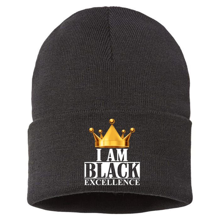 I Am Black Excellence Sustainable Knit Beanie