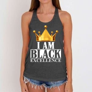 I Am Black Excellence Women's Knotted Racerback Tank