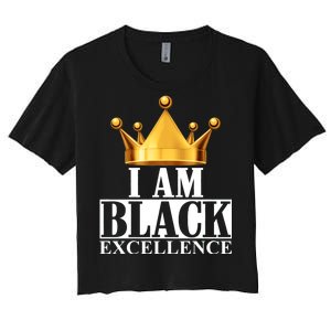 I Am Black Excellence Women's Crop Top Tee