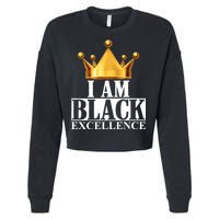 I Am Black Excellence Cropped Pullover Crew