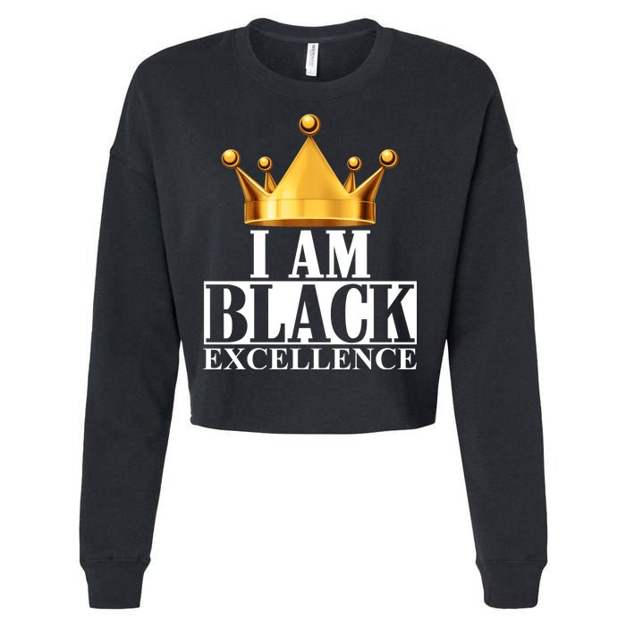 I Am Black Excellence Cropped Pullover Crew