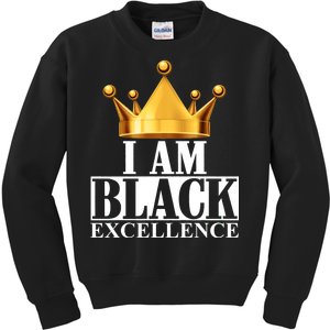 I Am Black Excellence Kids Sweatshirt