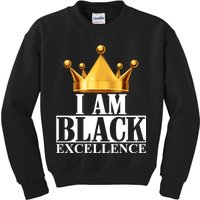 I Am Black Excellence Kids Sweatshirt