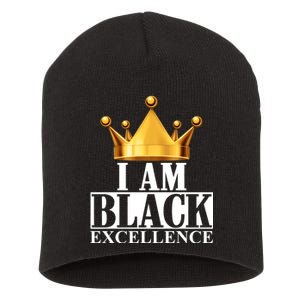 I Am Black Excellence Short Acrylic Beanie