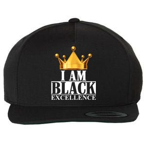 I Am Black Excellence Wool Snapback Cap