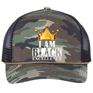 I Am Black Excellence Retro Rope Trucker Hat Cap