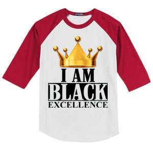 I Am Black Excellence Kids Colorblock Raglan Jersey