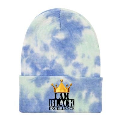 I Am Black Excellence Tie Dye 12in Knit Beanie