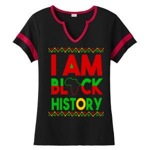 I Am Black History Ladies Halftime Notch Neck Tee