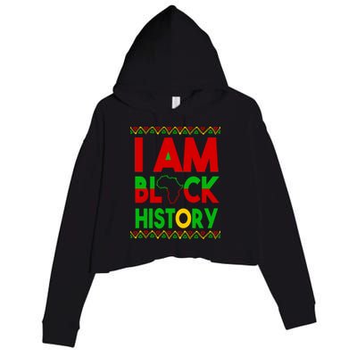 I Am Black History Crop Fleece Hoodie