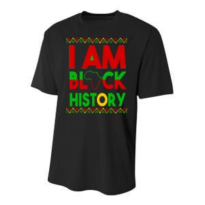 I Am Black History Youth Performance Sprint T-Shirt