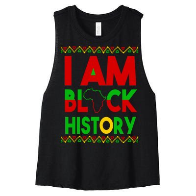 I Am Black History Women's Racerback Cropped Tank