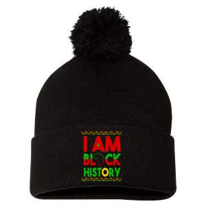 I Am Black History Pom Pom 12in Knit Beanie