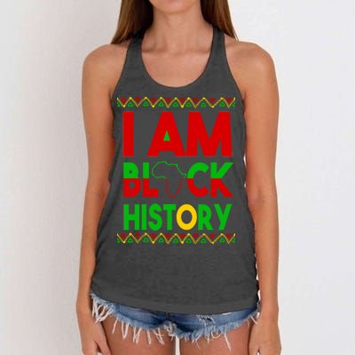 I Am Black History Women's Knotted Racerback Tank