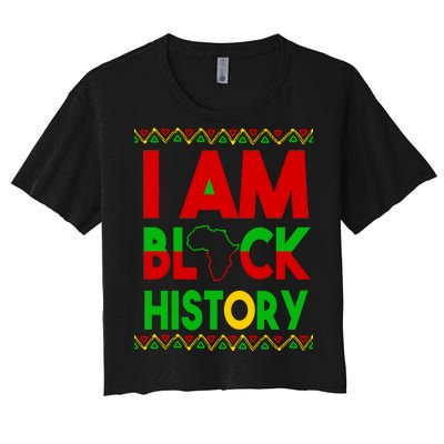 I Am Black History Women's Crop Top Tee