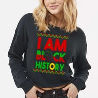 I Am Black History Cropped Pullover Crew