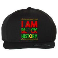 I Am Black History Wool Snapback Cap