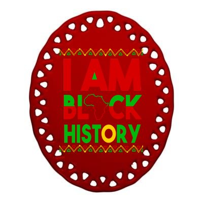 I Am Black History Ceramic Oval Ornament